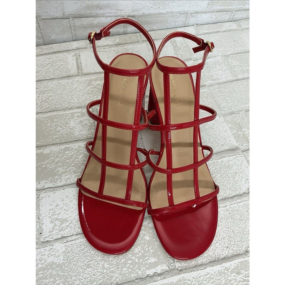Marc Fisher Red Heels Size 9.5 In New Condition With Out Tags - Picture 2 of 6